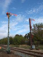 Am 17.09.2013 wurde im Bf Laucha ein ausgeschlagenes Fl�gelsignal ersetzt.