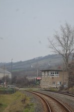 Das Stellwerk B3 in Karsdorf am 03.01.2016.