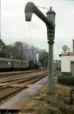 Der Wasserkran im Bf Ro�leben am 01.10.1989, dem 100.