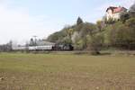 IGE Werrabahn-Eisenach 41 1144-9 mit dem RC 16991  Rotkäppchen-Express I  von Eisenach nach Freyburg, am 15.04.2018 bei Roßbach.
