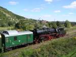SEM 50 3648-8 mit einem Sonderzug nach Chemnitz am 09.09.2006 bei der Ausfahrt in Freyburg.