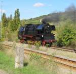 LEG 65 1049-9 von DB Museum beim umsetzen im Bf Karsdorf.