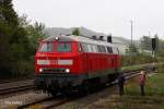 DB Services S�dost 218 208-7 am 13.09.2014 in Karsdorf Bbf.