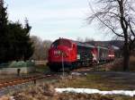 EBS MY 1131 als DGS 93508 von Gro�korbetha nach Karsdorf, am 16.02.2012 bei Balgst�dt.