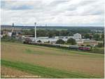 LEG 132 004-3 mit dem DLr 52335 von Karsdorf nach Freyburg, am 09.09.2017 in Laucha.