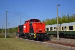 Der neue Anschlussbahnbetreiber in Karsdorf, die Erfurter Bahnservice GmbH, stellte freundlicherweise zwei Dieselloks f�r F�hrerstandsmitfahrten w�hrend unserem 6.