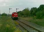 MEG 105 als Tfzf von Karsdorf nach Gro�korbetha, bei der Einfahrt in Laucha; 26.08.2009
