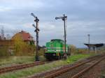 EB 20  Lisa 1  als Tfzf (D) 88578 von Erfurt-Ost nach Karsdorf, bei der Ausfahrt in Laucha; 25.10.2009 (Foto: Dieter Thomas)