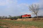 MaS Bahnconsult 112 481-7 mit einer Lipsia Erlebnisreisen Chartersonderfahrt von Karsdorf nach Leipzig Hbf, am 19.03.2022 bei Roßbach.