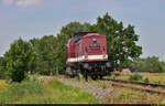 EBS 110 001-5 als Tfzf von Naumburg (S) Hbf nach Karsdorf, am 16.06.2021 bei Roßbach.