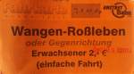 IG Unstrutbahn Fahrkarte für den Schülerzug am 27.10.2014. (Foto: Mirko Küster)