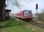 DB 628 503-5 verl�sst am 24.04.2006 als RB Richtung Nebra den Hp Kleinjena.