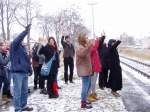 Verabschiedung der Klostersch�ler am 21.12.2012 am Bahnhof Ro�leben.