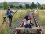 Auch ein Fernsehteam vom MDR war vor Ort und machte Aufnahmen, die am 25.09.2010 um 18.15 Uhr in der Sendung  Unterwegs in Th�ringen  gezeigt werden; 08.08.2010 (Foto: G�nther G�bel)