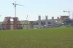 Aktueller Bauzustand der Unstruttalbr�cke bei Wetzendorf; 19.03.2009 (Foto: G�nther G�bel)