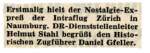 Regionaler Pressebericht �ber den Sonderzug vom 02.09.1983.