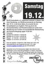 Plakat zur Sonderfahrt anl�sslich der Wintersonnenwende in Wangen am 19.12.2015.