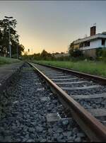 Abendstimmung am 10.09.2023 im Bahnhof Roßleben.