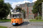 Tw 38 als Linie 4 zur Vogelwiese, am Postring in Naumburg; 22.08.2010 (Foto: Andreas Leipoldt)