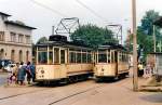 Lindnerwagen aus Halle (S) im Einsatz bei der Naumburger Stra�enbahn.