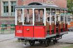 Der Wagen 133 am 16.09.2012 während der 120 Jahrfeier der Naumburger Straßenbahn vor dem Depot.