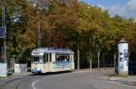 Tw 37 als Linie 4 zur Vogelwiese, am 19.08.2014 in der Poststra�e.
