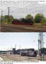 Vergleichsbild aus den Jahren 2013 und 1980 aus Naumburg Hbf. 