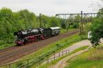 IG Dampflok Nossen 03 2155-4 auf der Fahrt von Nossen zum Bw Fest nach Weimar, am 18.05.2012 in Naumburg Hbf.