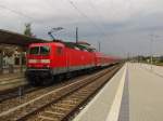 DB 143 220-9 mit der RB 16209 nach Saalfeld, am 08.09.2013 in Naumburg  Hbf.
