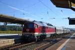 LEG 132 158-7 mit dem DPE 75905 von Leipzig-Plagwitz nach Meiningen, am 07.09.2013 in Naumburg Hbf.