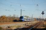 Meridian ET 308 als Tfzf Richtung Bad K�sen, am 31.10.2013 in Naumburg Hbf.