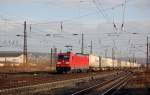 DB 185 313-4 mit einem KLV Richtung Bad K�sen, am 13.01.2014 in Naumburg Hbf.