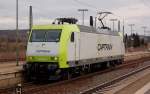 CAPTRAIN 145 095-6 als Tfzf Richtung Bad K�sen, am 21.02.2014 in Naumburg Hbf.