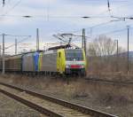 RTC ES 64 F4-024 + EMN 185 514-7 mit einem G�terzug Richtung Gro�korbetha, bei der Durchfahrt in Naumburg Hbf; 20.03.2010
