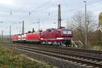 Am 15.11.2020 pausierten in Naumburg Hbf die EBS-Loks 243 936, 156 002, 243 822 + 143 xxx.