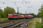 Vier Hennigsdorferinnen am 29.05.2022 in Naumburg (S) Hbf.