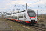 Abellio 6442 918 als RB 74673 von Saalfeld (S) nach Halle (S) Hbf, am 09.04.2025 in Naumburg (S) Hbf.