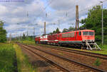 FWK 155 119 + 143 936 + 143 822 und EBS V200 507 am 05.06.2025 beim pausieren in Naumburg (S) Hbf.