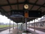 Der Zugzielanzeiger am Bahnsteig 5 in Naumburg Hbf f�r eine RB nach Artern; 2006 (Foto: Thomas Menzel)