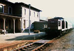 DR 201 100-5 mit einem Personenzug nach Naumburg (S) Hbf, 1992 im Bahnhof Nebra. (Foto: Norbert Harries)
