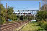 Abellio 1648 416 als RB von Karsdorf nach Naumburg Ost, am 28.09.2023 auf dem Überführungsbauwerk in Naumburg (S) Hbf.