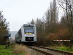 Abellio 1648 414 als RB von Naumburg (S) Ost nach Wangen (U), am 13.12.2018 am ehem.