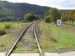 Die Unstrutbahn in Wangen mit Blick Richtung Ro�leben; 11.009.2009 (Foto: Klaus Pollm�cher)