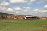 abellio 1648 xxx als RB von Wangen (U) nach Naumburg (S) Ost, am 05.04.2023 bei Kleinjena.
