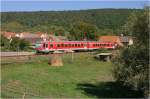 DB 628 xxx als RB von Artern nach Naumburg, am 23.09.2006 bei Wangen.
