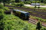Burgenlandbahn VT 672 902-4  Rotk�ppchen Sekt  als RB nach Wangen (Unstrut), bei der Ausfahrt in Naumburg (S) Hbf; 13.06.2009 (Foto: Martin Schneider)