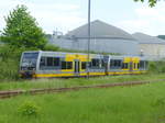 Burgenlandbahn 672 909 + 672 913 am 21.05.2017 in Karsdorf Bbf.