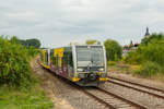 Burgenlandbahn 672 915 + 672 xxx als RB 34883 von Wangen nach Naumburg Ost, am 20.08.2016 in Laucha.