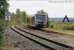 Burgenlandbahn 672 904 als RB von Naumburg (S) Ost nach Wangen (U), am 01.09.2016 in Karsdorf.
