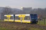 Burgenlandbahn 672 917-2  Erben Luther  + 672 903-2  Stadt Nebra  als Sonderzug von Ro�leben nach Naumburg (Saale) Ost bei Wangen; 30.11.2008 (Foto: Hans-Peter Waack, bahnmotive.de)